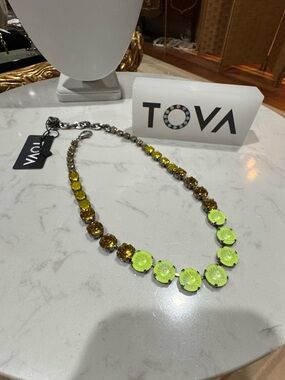 TOVA Lime & Citrine Crystal necklace